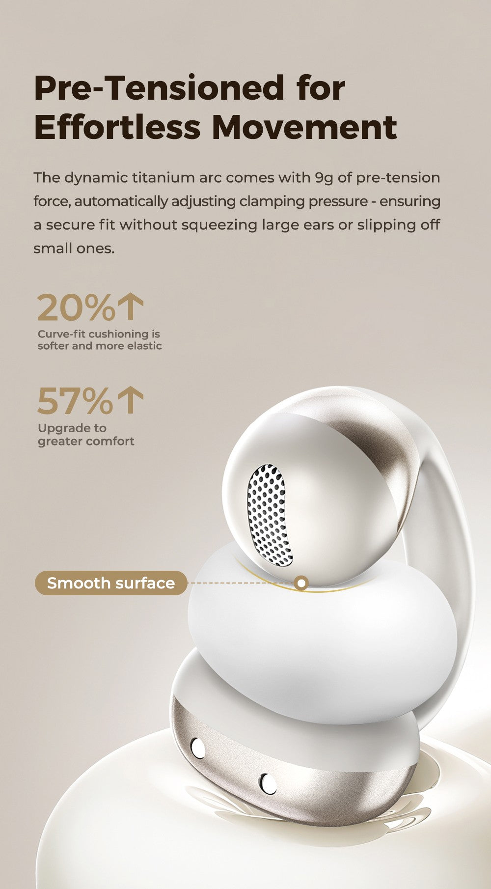 Htc ne56 fones de ouvido bluetooth v6.0 ows clipe de orelha esportes sem fio fon