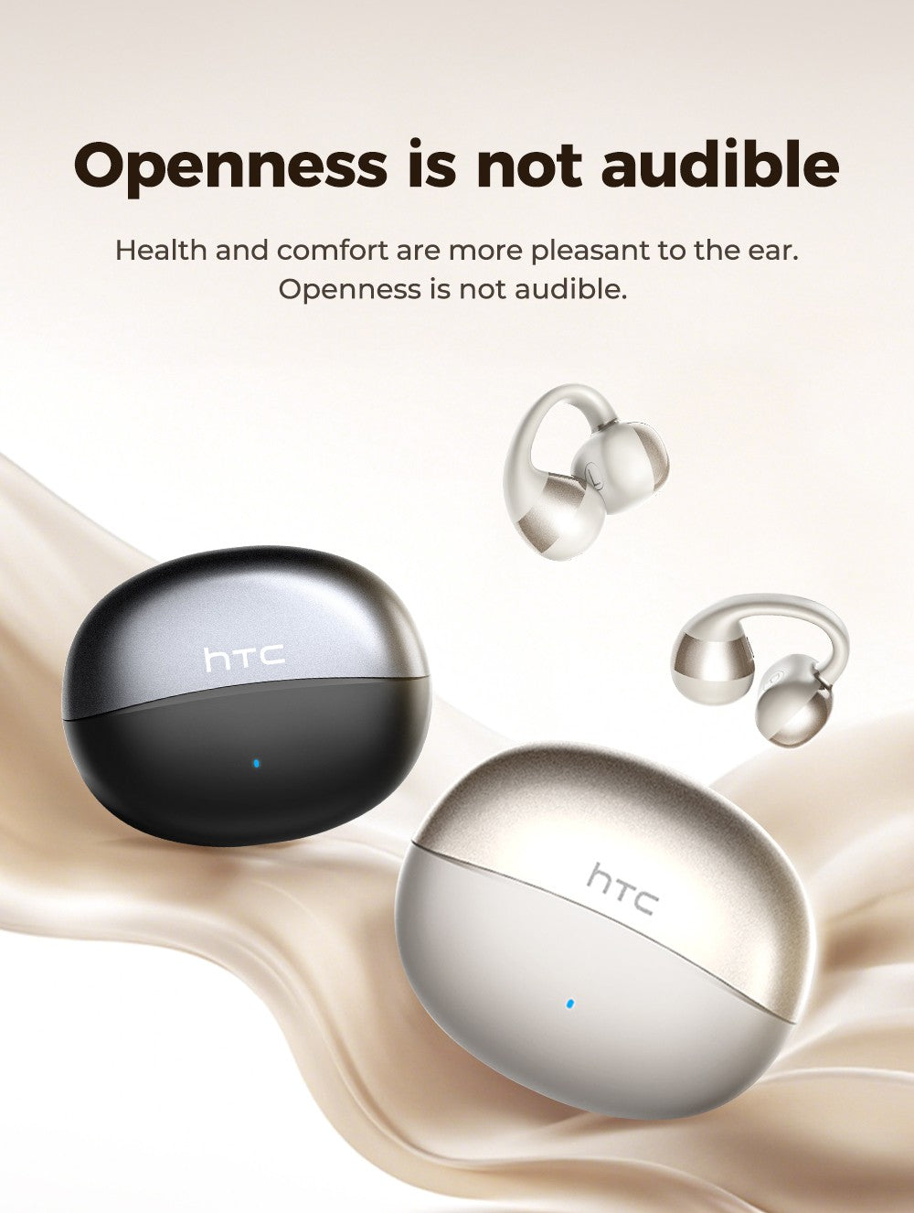 Htc ne56 fones de ouvido bluetooth v6.0 ows clipe de orelha esportes sem fio fon