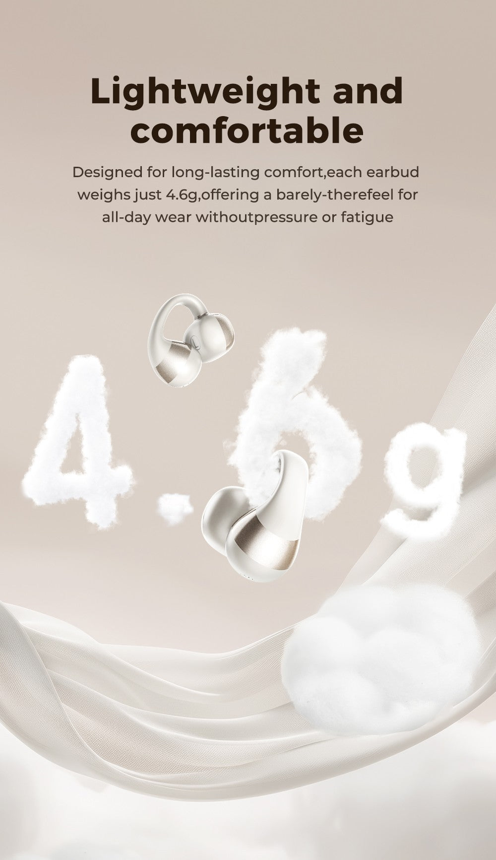 Htc ne56 fones de ouvido bluetooth v6.0 ows clipe de orelha esportes sem fio fon