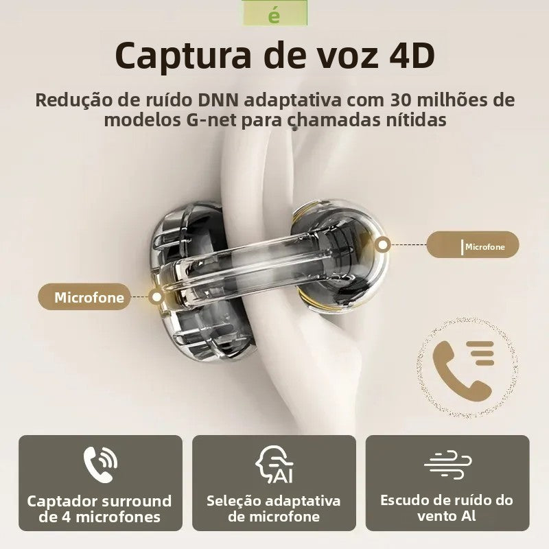 Htc ne56 fones de ouvido bluetooth v6.0 ows clipe de orelha esportes sem fio fon