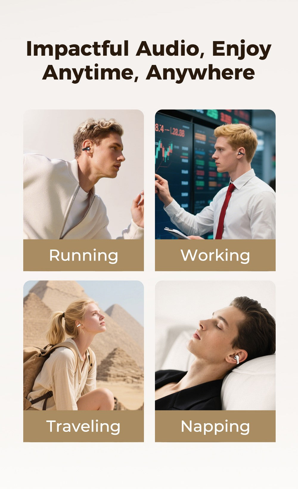 Htc ne56 fones de ouvido bluetooth v6.0 ows clipe de orelha esportes sem fio fon